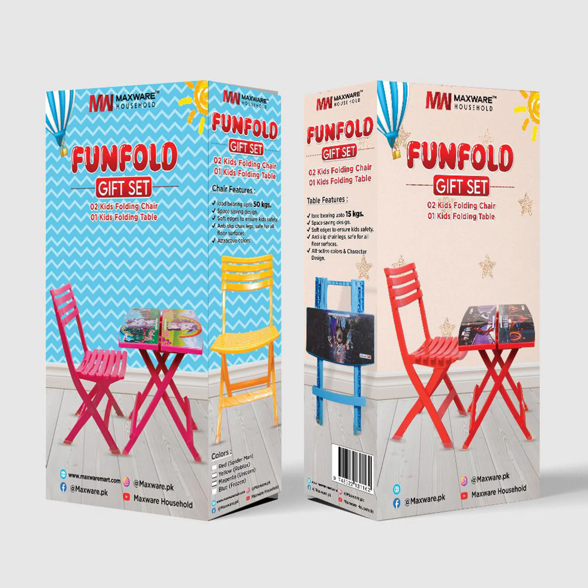 Fun Fold 1 Table 2 Chairs Gift Set box Packing - Image 5